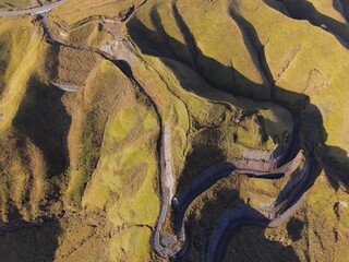 阿蘇の天空のラピュタの道を上からドローンで撮影した写真