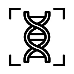 DNA line icon illustration vector graphic
