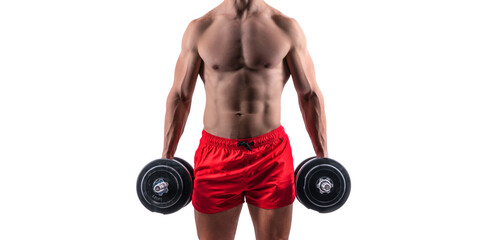 Fototapeta na wymiar weightlifting sport in gym. man do weightlifting in sport gym isolated on white background.