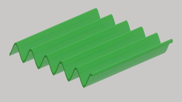 Mechanical wave. Visualization of a mechanical harmonic wave model. Waves in physics and mathematics. 3d render