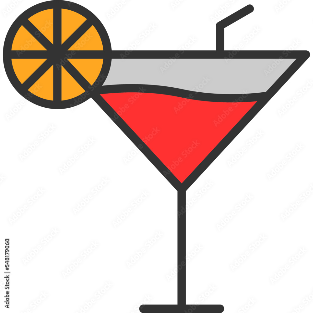 Poster cocktail icon