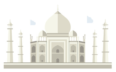 Taj Mahal flat design style object