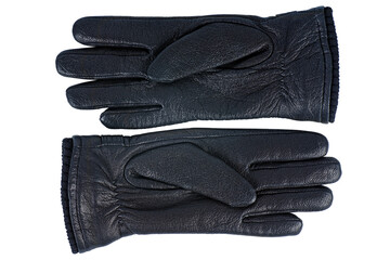 Black female leather gloves