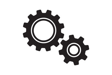Setting icon vector with work cog gear element. Cogweel mechanism symbol.