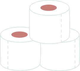 Toilet papers flat icon Potty equipments