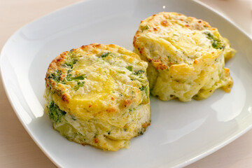 Broccoli Casserole, Vegetable Gratin, Baked Broccoli with Potatoes, Cheese and Cream