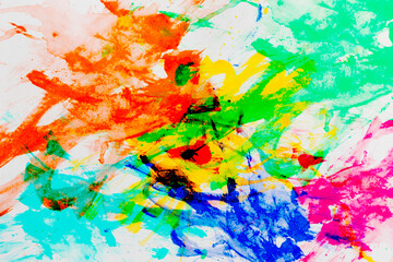 Obraz na płótnie Canvas Abstract multicolored watercolor line art texture for white background isolated