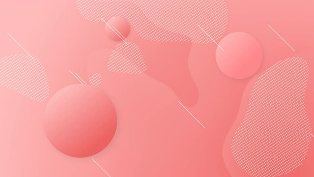 Pink gradient background with balls.