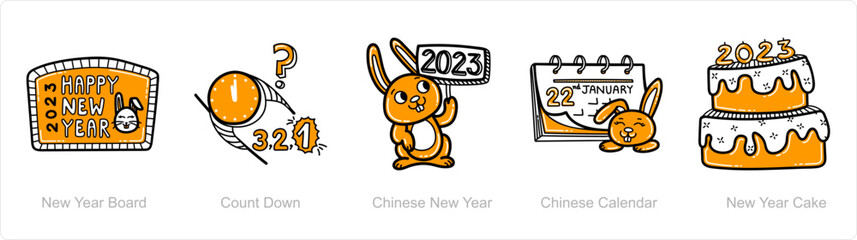 new year badge, count down