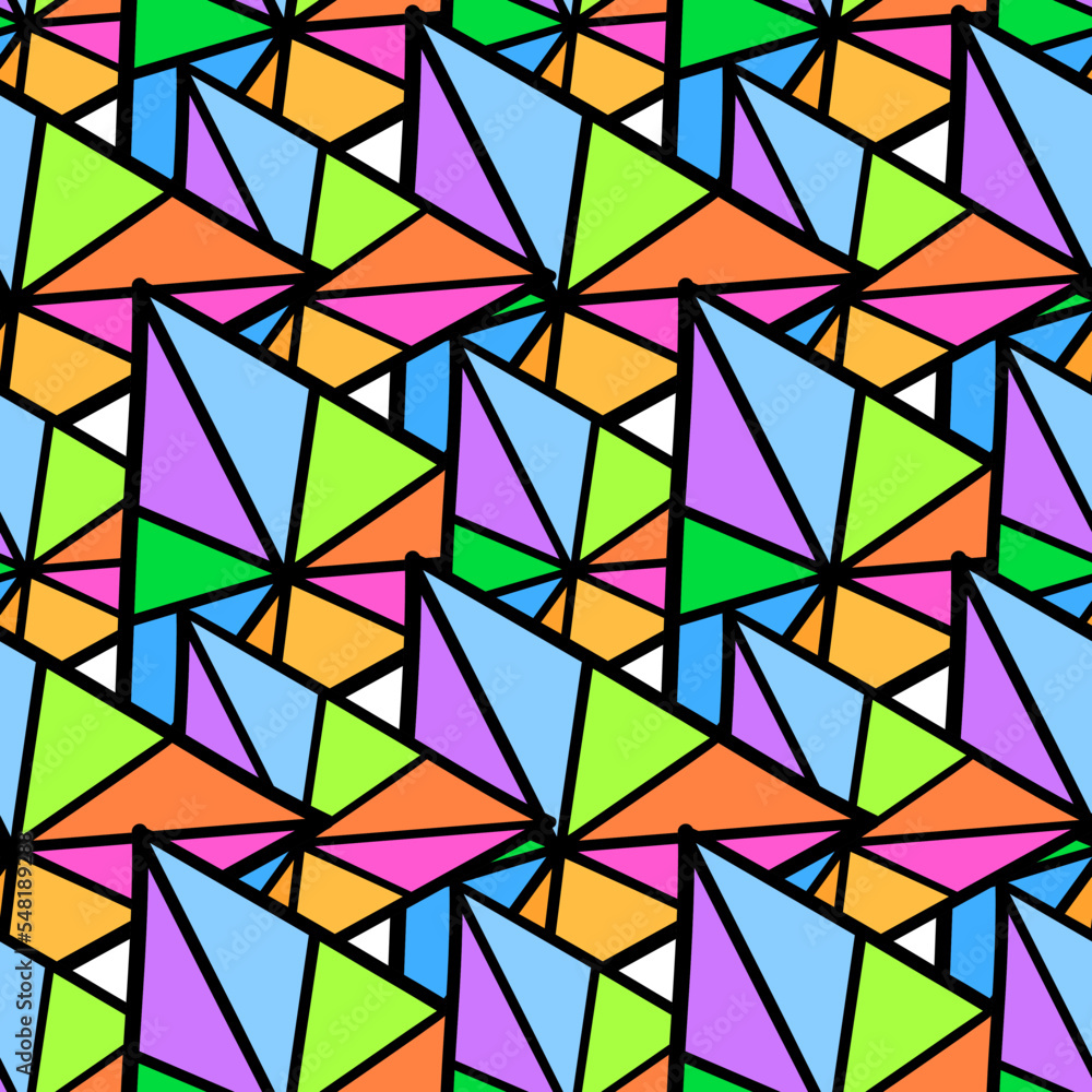 Poster vector illustration of a seamless pattern of geometric patterns - perfect for backgrounds