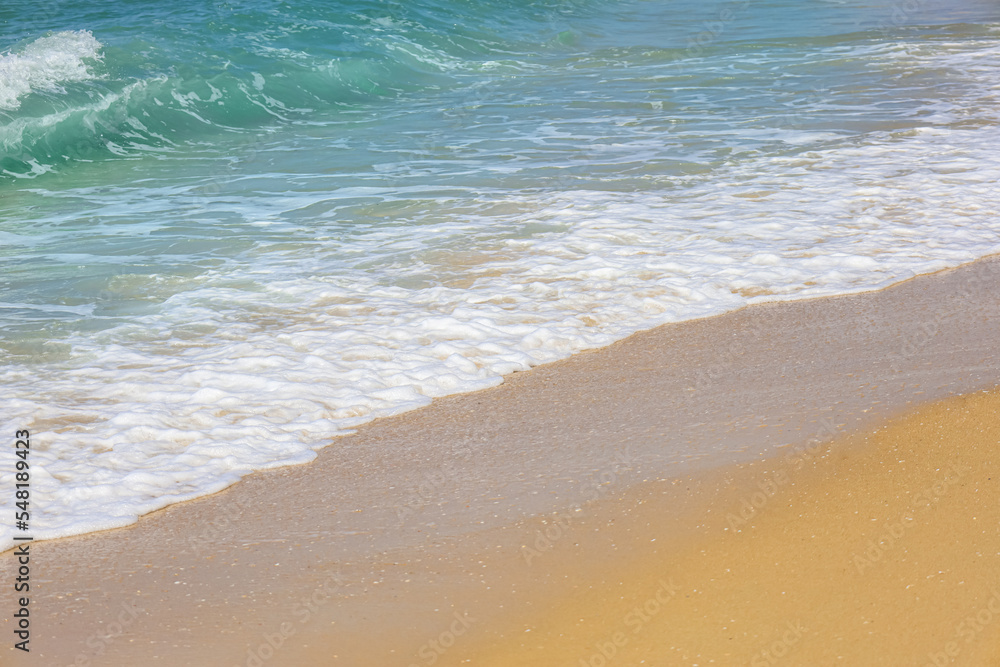 Wall mural view of beautiful seashore on summer day, closeup