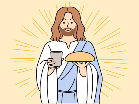 recommend clip art: Jesus Christ with bread and wine 
