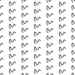 Seamless pattern with sketch squiggle
