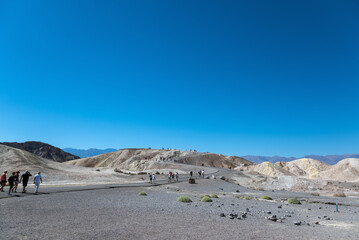 Zabriskie point landscape in Death valley, California, USA.