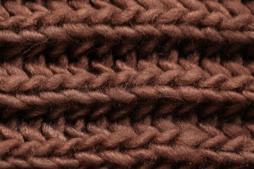 Closeup view of warm knitted fabric texture as background