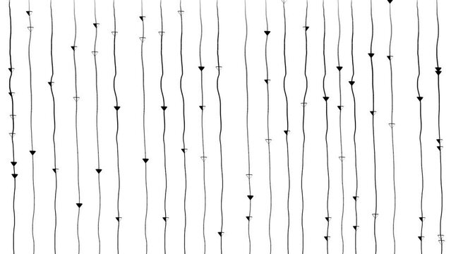 abstract hand-drawn arrows moving above wiggle ropes 1