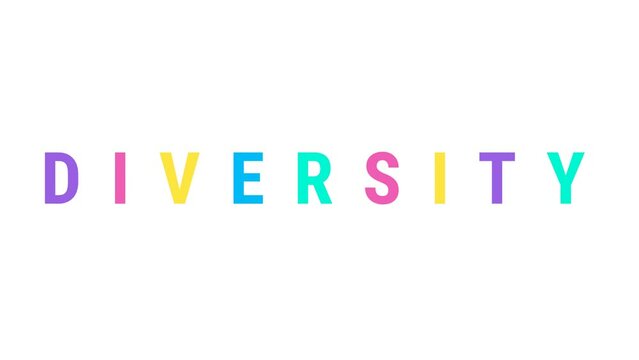 Diversity Intro Opener with Colorful Text Video Animation For Diversity Introduction and Projects
