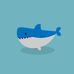 Cute blue shark 