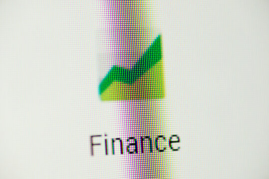 Google Finance icon on computer screen. Using Google Finance app for following information on Stock market. Chernihiv, Ukraine - 15 January 2022