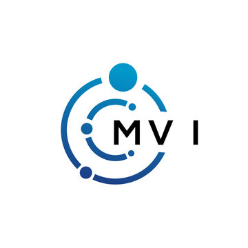 MVI letter technology logo design on white background. MVI creative initials letter IT logo concept. MVI letter design.