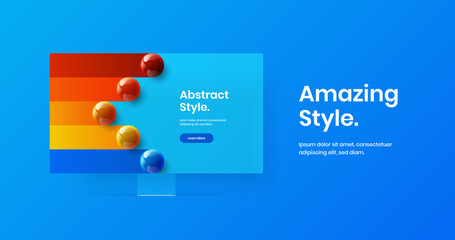 Modern display mockup website concept. Creative banner vector design illustration.