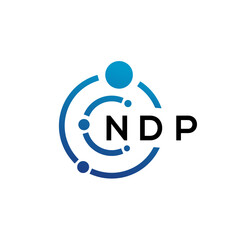 NDP letter technology logo design on white background. NDP creative initials letter IT logo concept. NDP letter design.