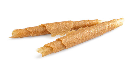 Tasty apple pastilles on white background