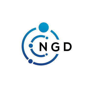 NGD letter technology logo design on white background. NGD creative initials letter IT logo concept. NGD letter design.