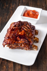 Grilled pork ribs