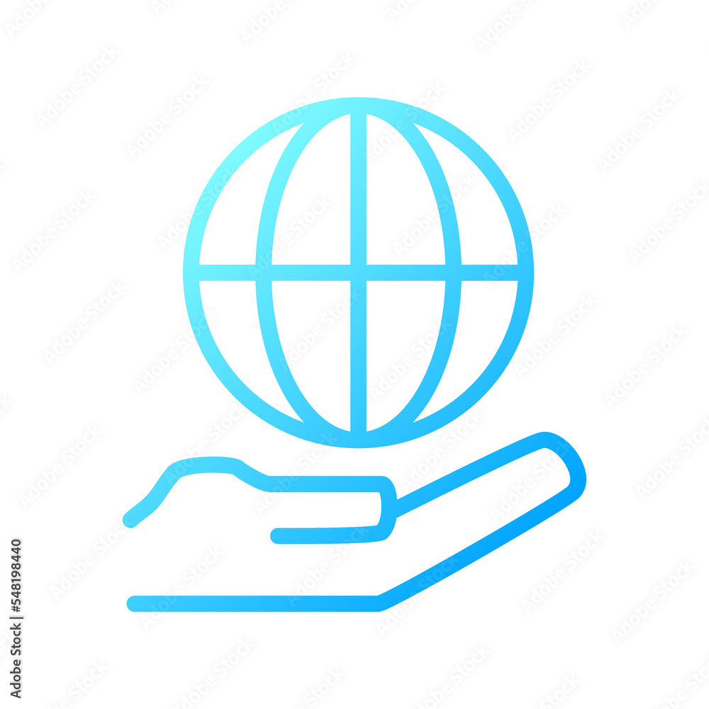 Poster internet service pixel perfect gradient linear vector icon. global network. worldwide telecommunicat