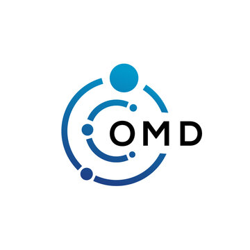 OMD letter technology logo design on white background. OMD creative initials letter IT logo concept. OMD letter design.