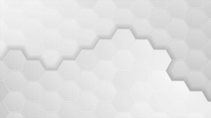 Grey geometric hexagons abstract technology background