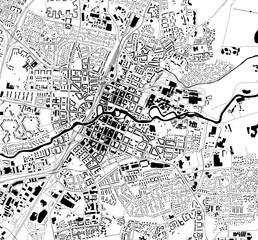 map of the city of Orebro, Sweden