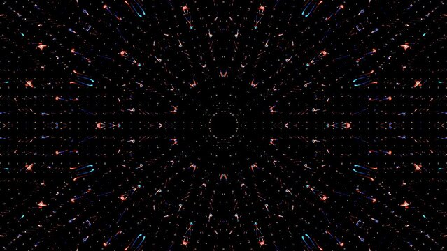 Abstract Kaleidoscope pattern with full colors. Magic mandala. 4k	