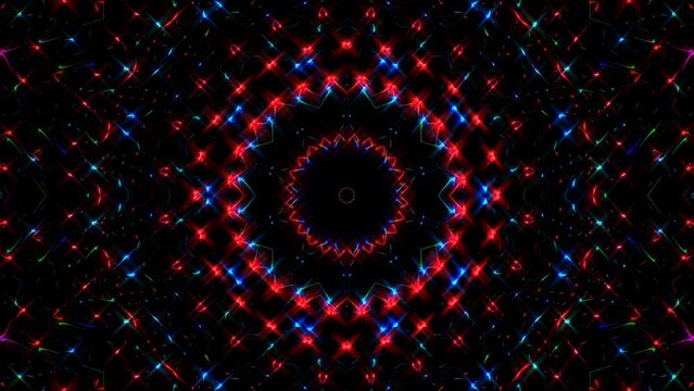 Abstract Kaleidoscope pattern with full colors. Magic mandala. 4k	