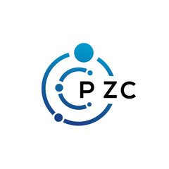 PZC letter technology logo design on white background. PZC creative initials letter IT logo concept. PZC letter design.