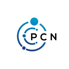 PCN letter technology logo design on white background. PCN creative initials letter IT logo concept. PCN letter design. - obrazy, fototapety, plakaty