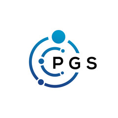 PGS letter technology logo design on white background. PGS creative initials letter IT logo concept. PGS letter design.