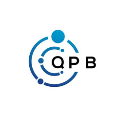 QPB letter technology logo design on white background. QPB creative initials letter IT logo concept. QPB letter design.