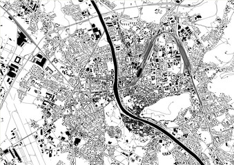 map of the city of Salzburg, Austria - 548204659