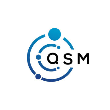QSM letter technology logo design on white background. QSM creative initials letter IT logo concept. QSM letter design.