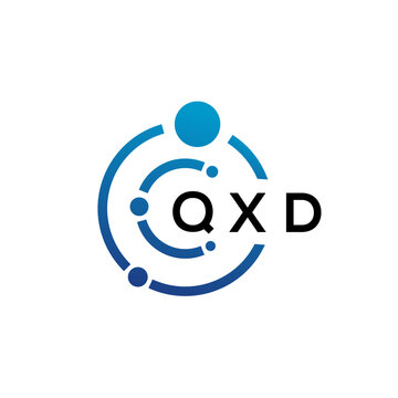 QXD letter technology logo design on white background. QXD creative initials letter IT logo concept. QXD letter design.
