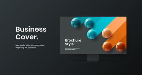 Amazing web banner vector design illustration. Isolated monitor mockup site screen template.