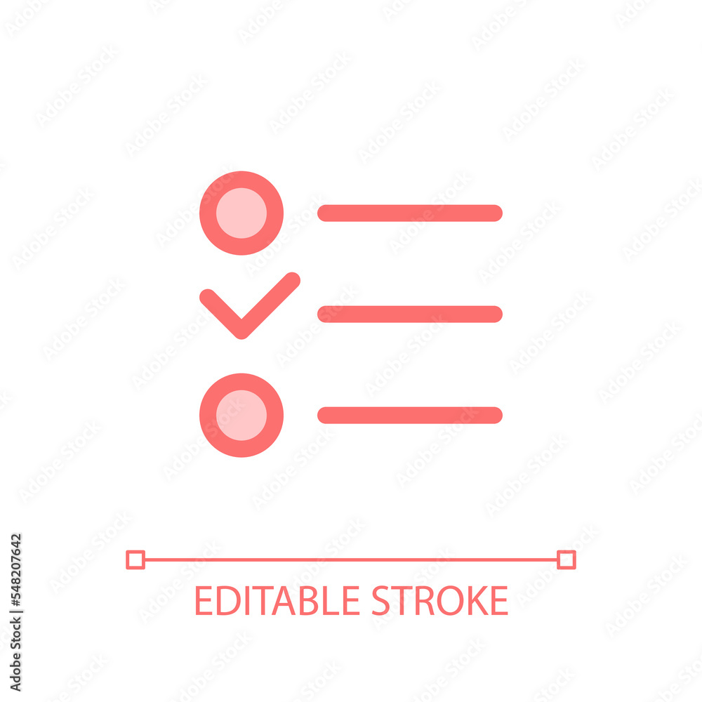 Poster checklist pixel perfect glassmorphism ui icon. to do list online. planner. color filled line element
