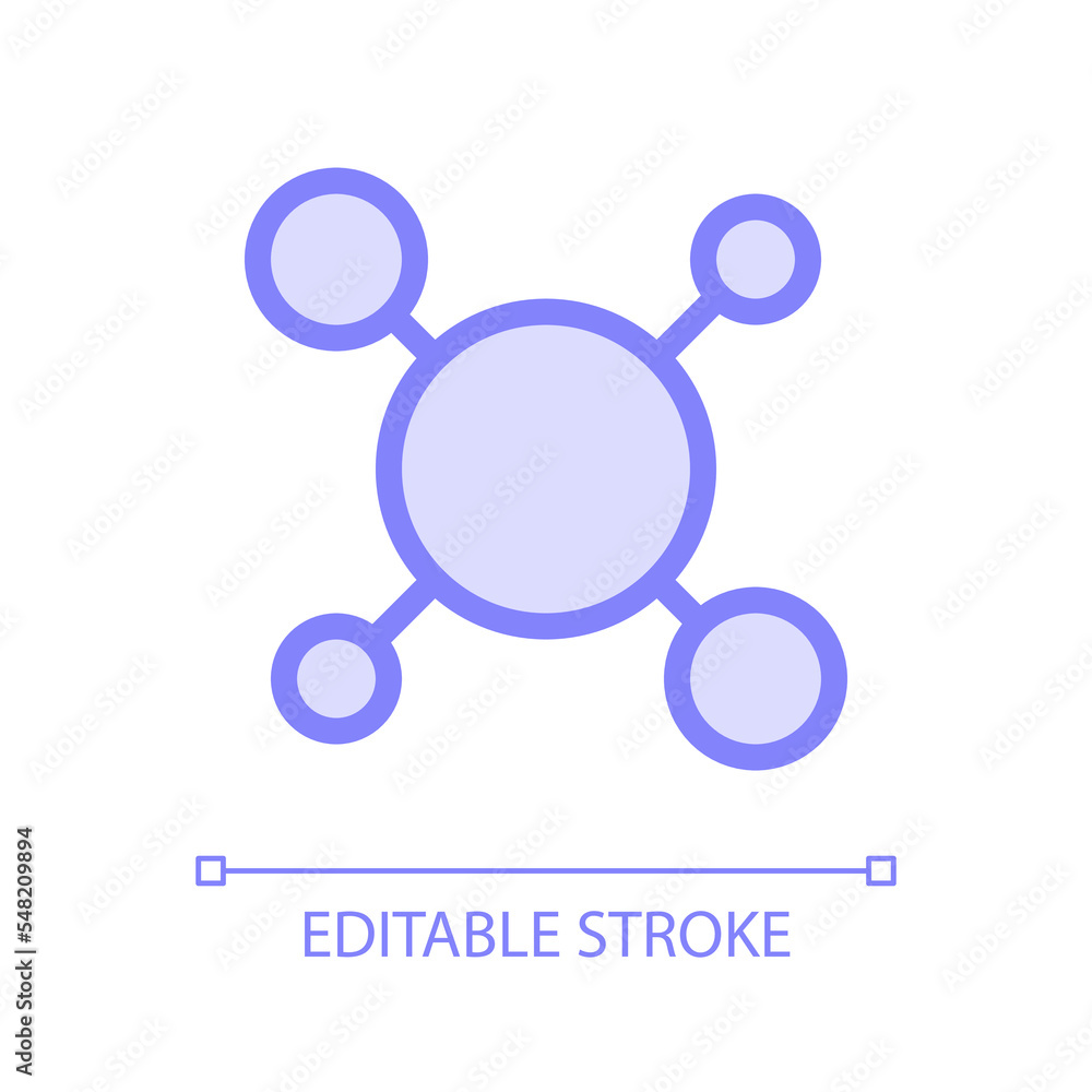 Poster structure of molecules pixel perfect glassmorphism ui icon. chemistry course. color filled line elem