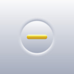 Power minus button vector background.