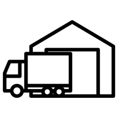 warehouse truck icon