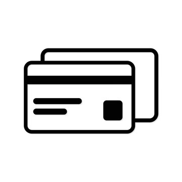 recommend clip art: Credit card - black vector icon