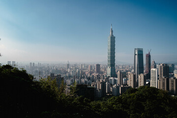 Naklejka na ściany i meble Taipei 101 cityscape, landscape, Taiwan
