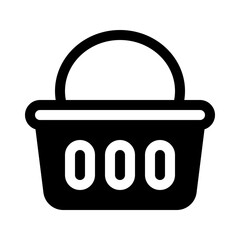 shopping basket glyph icon